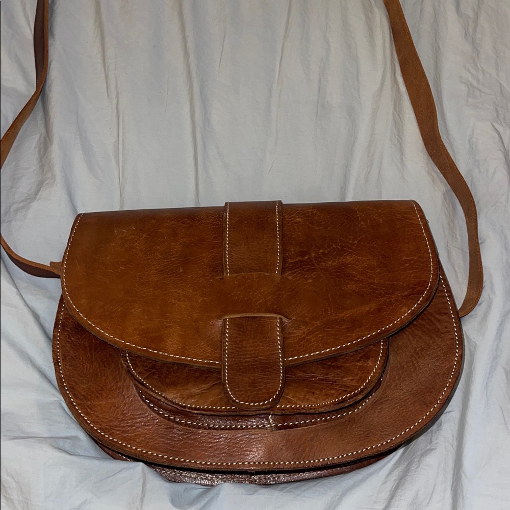 Brown Leather Crossbody Bag